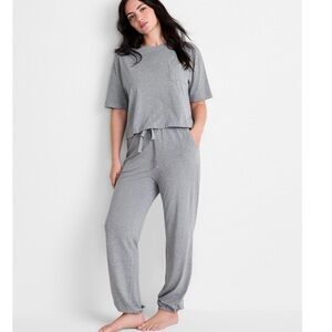 Women's 2-Piece Short-Sleeve T-Shirt and Joggers Pajama Set
